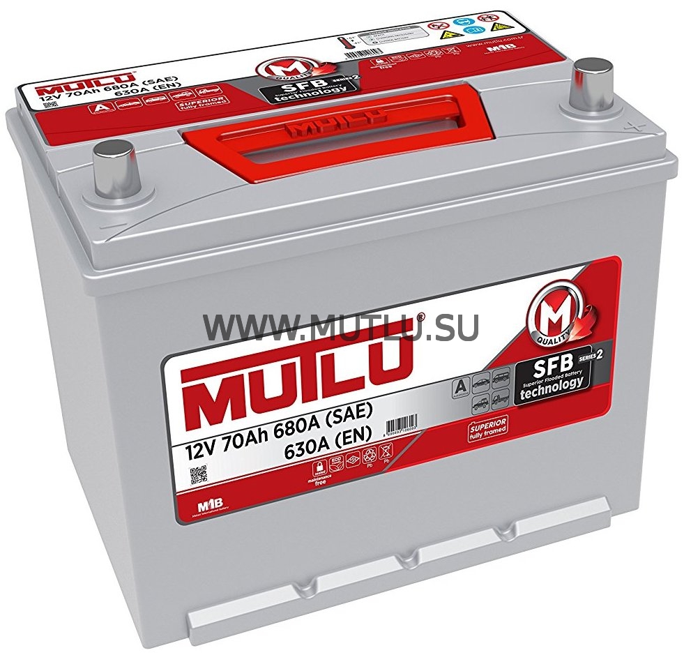 АКБ MUTLU SFB M3  12V  80 А/ч о.п. Азия п.т.660А 